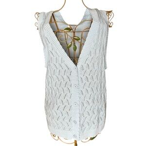 Anthony Richards Light Blue Vintage Knit Sweater Vest - Women’s Size XL